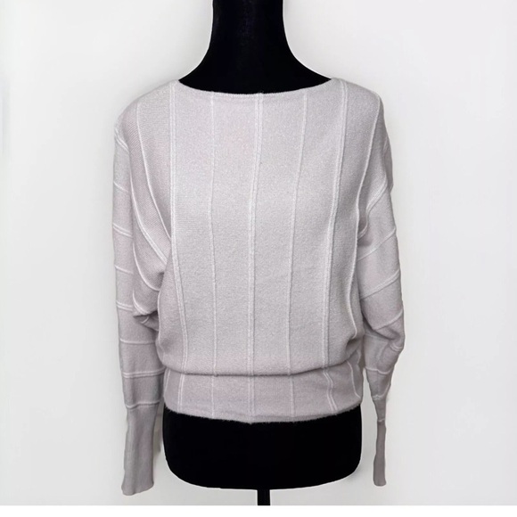 Magaschoni Sweater Sz S Ivory Pullover Stretch Soft Womens Top Holiday Party - Picture 1 of 8